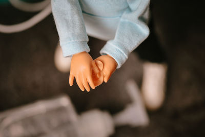 Close-up of baby hands