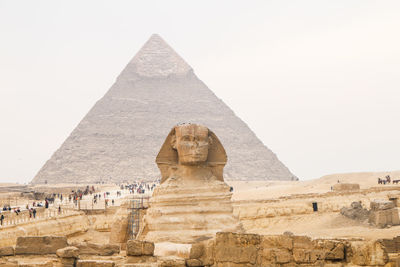 The great pyramid behind sphinx
