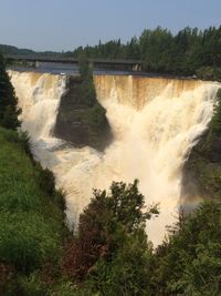 Scenic view of waterfall