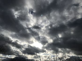 Low angle view of storm clouds in sky