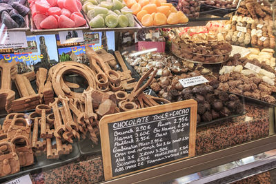 Various vegetables for sale in market