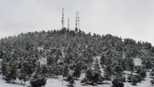 Scenic view of snow covered mountain