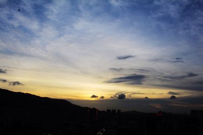 Scenic view of sunset sky