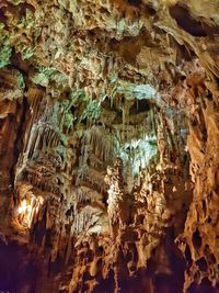 Low angle view of rock formation in cave