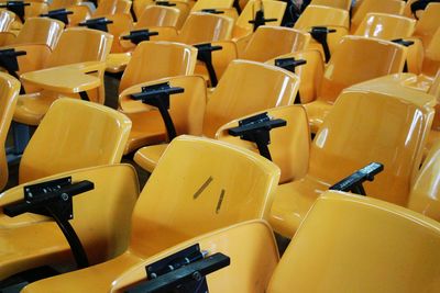 Close-up of chairs