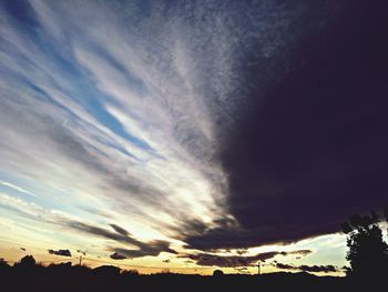 Low angle view of cloudy sky