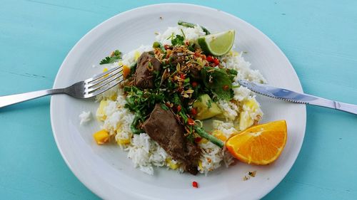 Meal served in plate