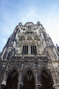 Low angle view of historical building against sky