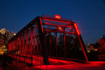 Low angle view of bridge against clear sky