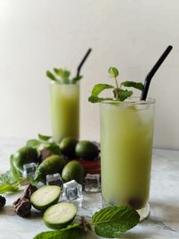 Close-up of drink on table