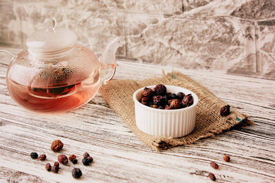 Organic natural vitaminized berry tea. tea collection of mountain berries.