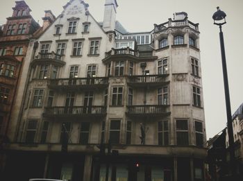 Low angle view of buildings against sky