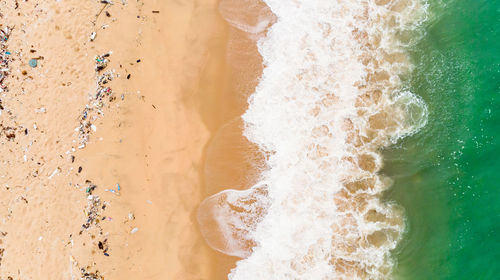 High angle view of beach