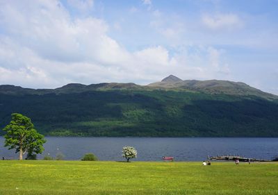 Scenic view of landscape against sky - scotland highlands