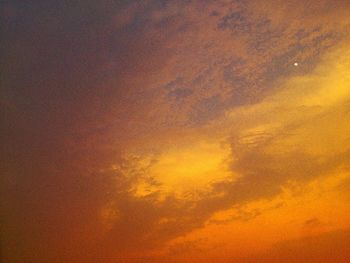 Low angle view of sky at sunset