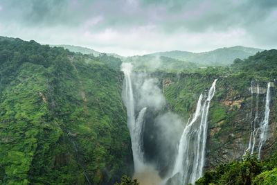 Scenic view of jog falls