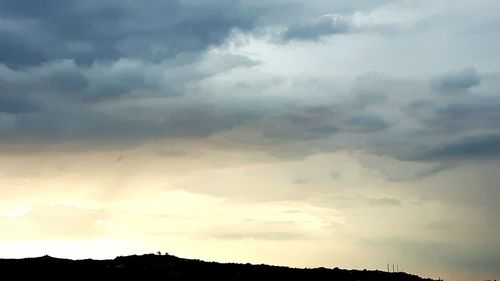 Low angle view of dramatic sky