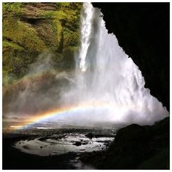 Scenic view of waterfall