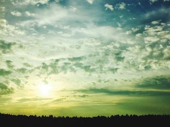 Low angle view of sky during sunset