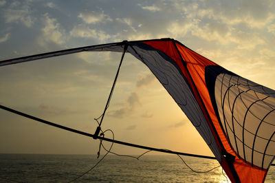 Low angle view of sea against sky