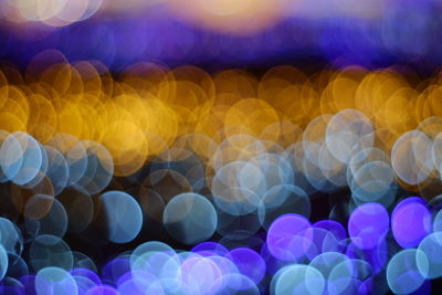 Defocused image of illuminated lights