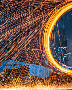 Light trails at night