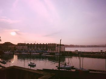 Boats in harbor