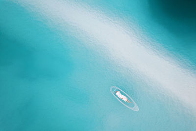 High angle view of pool in sea