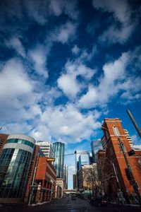 Low angle view of buildings against sky