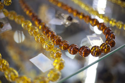 Amber decoration. item in jewelry store. thing on counter.