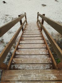 High angle view of pier over sea