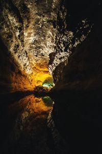 Rock formations in cave