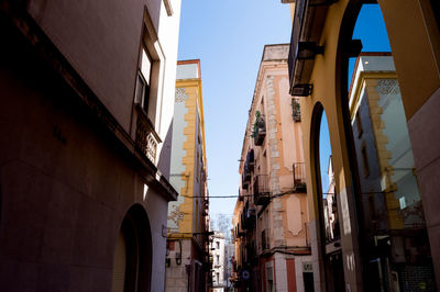 Low angle view of buildings against sky