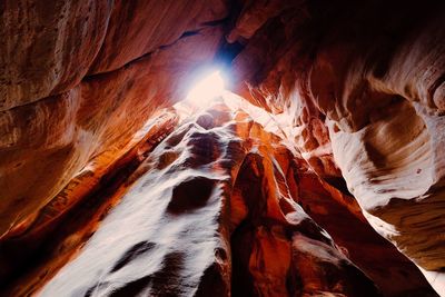 Low angle view of rock formation