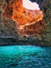 Rock formations in sea