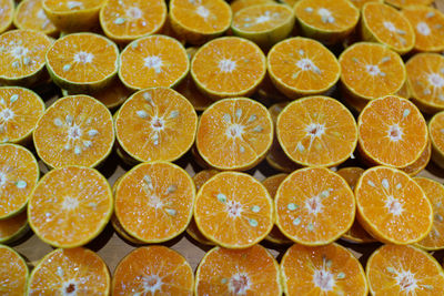 Full frame shot of oranges
