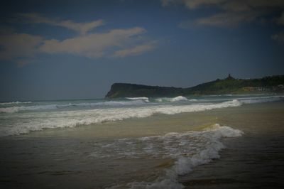 Scenic view of sea against sky