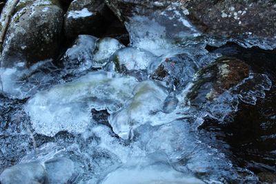 Scenic view of waterfall