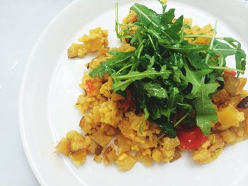 Close-up of served food