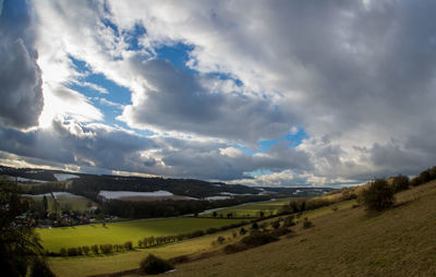 Panoramic view of landscape against sky