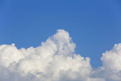 Low angle view of clouds in blue sky