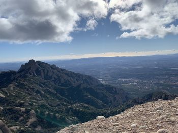 Scenic view of dramatic landscape against sky