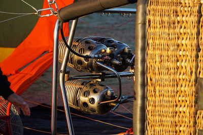 Close-up of hot air balloon