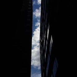 Low angle view of modern building against sky