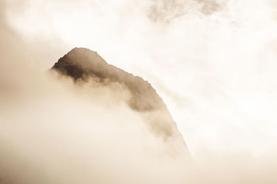 Low angle view of mountain against sky