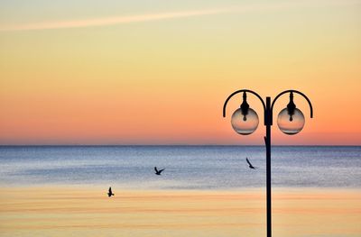 Sunrise over the baltic sea in gdynia