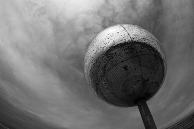 Low angle view of street light against sky