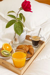 Breakfast on table