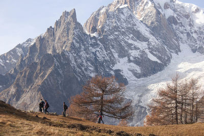 Scenic view of snowcapped mountains