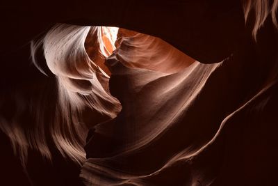 Low angle view of rock formations